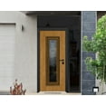 thumbnail image 2 of Front Exterior Prehung Steel Door / Ballucio 6644 Natural Oak / Side and Top Exterior Window Sidelite / Entry Metal Modern Painted W36+16x80+16 Left-hand, 2 of 5