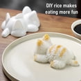 thumbnail image 3 of Molde para onigiri con forma de gato, ideal para principiantes, apto para alimentos, de plástico, para dar forma a bolas de arroz, prensa Musubi, para hacer nigiri y sushi., 3 of 8