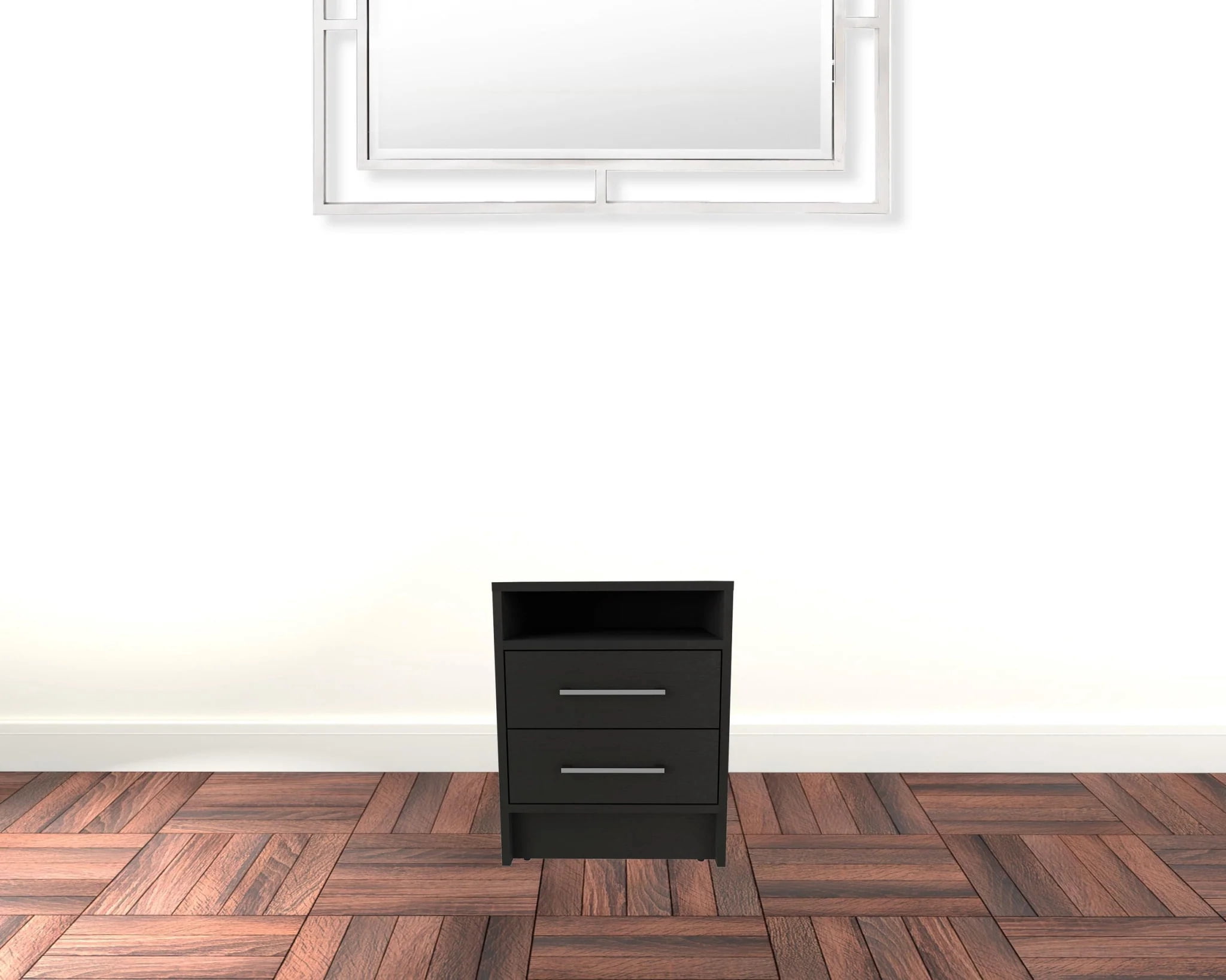 HomeRoots 530261 16 in. Black Four Drawer Dresser
