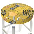 thumbnail image 3 of Balery White Wine Seamless Fundas de asiento para taburete de bar redondo de tela de terciopelo ajustables que protegen de arañazos y manchas para sillas de 14 a 17 pulgadas.-13 inch, 3 of 7