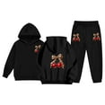 thumbnail image 7 of Hoodies for Teen Girls Fall Sets 2 Piece Outfits Sweatshirts Trendy Preppy Cheetah Print Bow Hoodie, 7 of 7