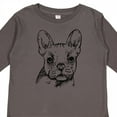 thumbnail image 4 of Inktastic French Bulldog Portrait Boys or Girls Long Sleeve Toddler T-Shirt, 4 of 5