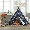 Turtleplay Children's Teepee Stars Canvas Play Tent, Multi-color