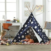 turtleplay Children’s Teepee, Blue With White Stars