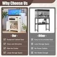 thumbnail image 3 of Aukfa 15 Gallon Aquarium Stand with Power Station, Farmhouse Fish Tank Cabinet, Reptile Terrarium Console Table,Beige, 3 of 8