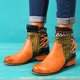 thumbnail image 5 of NECHOLOGY Botas Mujer Adulto Femenino Zapatos Botines para mujer Botas Botas Cremallera corta Tacón étnico Botas de mujer laterales para mujer (Orange, 9.5), 5 of 7