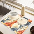 thumbnail image 6 of Ryvnso Horses Dish Drying Mat for Kitchen Countertop 16x18 Small Dish Pad Drainer Rack Dish Sink Mats, 6 of 7