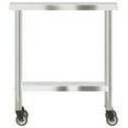 thumbnail image 3 of vidaXL Table de Cuisine avec Roulettes 82,5x30x85 cm Acier Inoxydable, 3 of 5