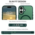 thumbnail image 6 of DOMAVER Magnetic iPhone 17 Case (6.3") - Slim Fit Matte Translucent Cover | MagSafe Compatible | Shockproof Anti-Yellowing | Green, 6 of 8