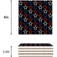 thumbnail image 3 of RYLABLUE Independence Day American Flag Set of 8 Coaster for Drinks, Absorbent Ceramic Stone Coasters Cup Mat with Cork Base for Home Kitchen Room Coffee Table Bar Decor, 3 of 4