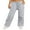 Gray, variant on Douhoow Wide Leg Sweatpants for Women Elastic High Waist Baggy Pants Teen Girls Straight Leg Trousers