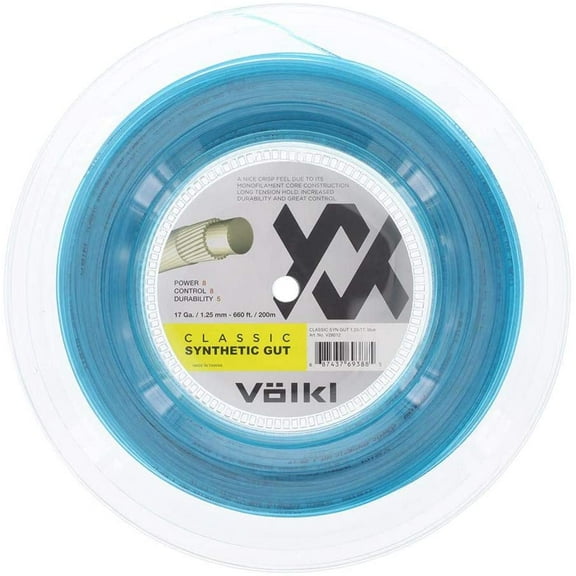 Volkl Classic Synthetic Gut Tennis String Reel Blue 16G