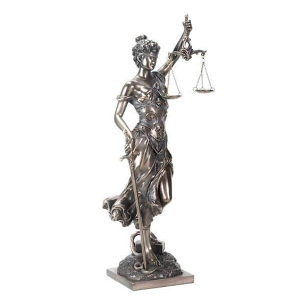 Justice Holding Scales and Sword Statue Figurine