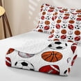 thumbnail image 4 of Castle Fairy Basketball Soccer Football Baseball Quilt King,Sport Ball Game King Coverlet Set,Multicolor White, 4 of 7