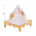 thumbnail image 2 of Egyptian crystal pyramids figurine model with gold stand Feng Shui Gift, 2 of 5