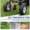 thumbnail image 6 of Heavy-Duty Tow Behind Spreader, 110 lb Capacity Fertilizer & Seed Spreader with 12" Pneumatic Tires, Hopper Cover, Universal Hitch for Lawn and Garden, 6 of 8