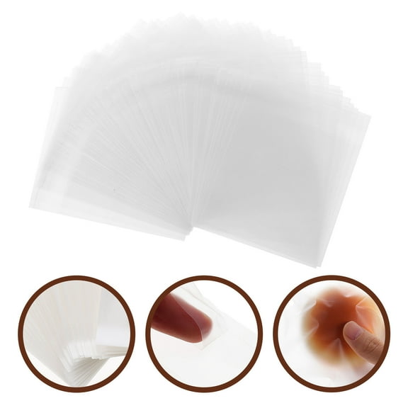 WHAMVOX Transparent Resealable Cookie Bags for Storage Made of Paper Perfect for Snacks and Candies 100Pcs