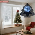 thumbnail image 3 of Metal Hanging Christmas Tree-Shaped Wind Decorations - Unique Geometric Black & White Pattern for Garden Spinners Perfect for Yard Decor, 3 of 7