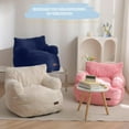 thumbnail image 5 of Kids Bean Bag Chair, Stuffed Toddler Bean Bag Sofa with Filler Cozy for Boys and Girls, Lazy Sofa with Pocket Floor Chair for Gaming, Reading, Navy, 5 of 16