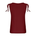 thumbnail image 6 of Wyobmus Womens Plus Size Tank Tops Sleeveless Eyelet Embroidery Scoop Neck Shirt Casual Button Down form Fitting Summer Tank Top S-4X B-Burgundy, 6 of 7