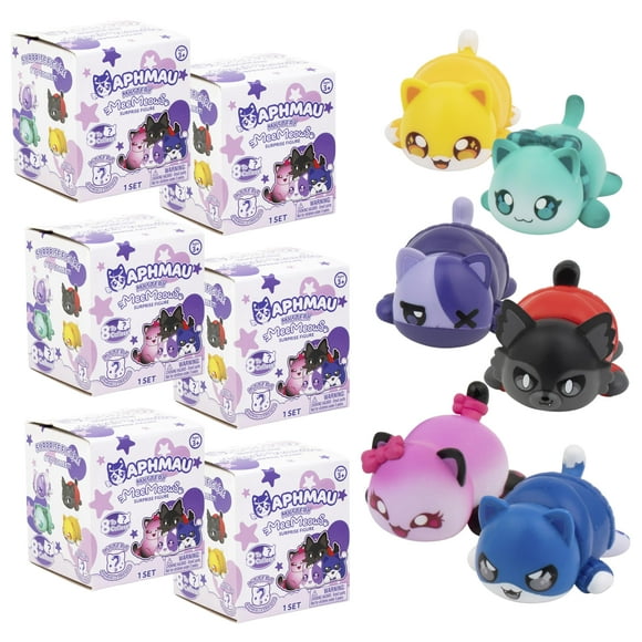 Aphmau MeeMeow Mystery Figures - Series 5; YouTube Gaming Channel Blind Box 6 Pack Bundle 8 to Collect Official Merch