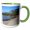 Green/White, variant on 3drose, Akyaka Deserted Beach an Unspoiled Beauty Turkiye, 11oz Two-tone Blue Mug