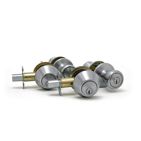 Atlas Satin Nickel Home Security Kit