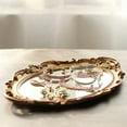 thumbnail image 5 of STONCEL Decorative Mirror Tray, Vintage Oval Display Tray for Perfume, Makeup, Jewelry, Cosmetic Tray, Serving Tray for Dressing Room, Bedroom, Living Room,Gold, 5 of 8