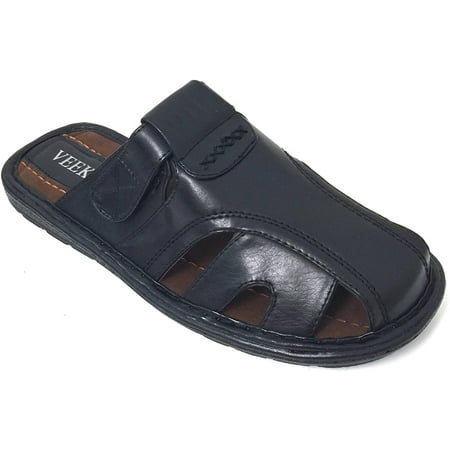 

Men s Sandals Slides Closed Toe Hook and Loop Fisherman Flip Flops Slipper