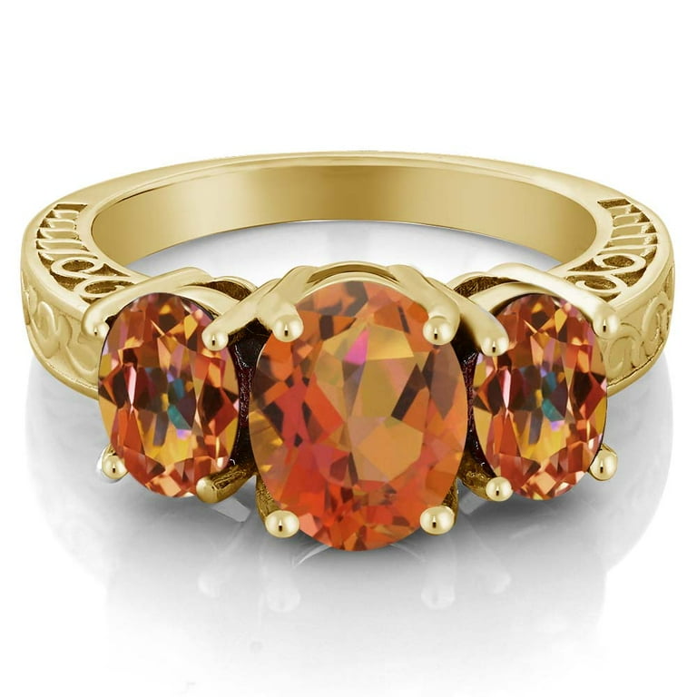 Gem Stone King 3.40 Ct Twilight Orange Mystic Quartz Ecstasy