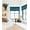 dark teal, variant on S18 Lime 1 Piece Solid Faux Silk Rod Pocket sheer voile straight window curtain valance 55"in Wide X 18"in Length for small window kitchen bedroom décor