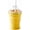 Yellow, variant on Foldable 2-in-1 Ice Ball Maker Water Bottle with Straw Portable Travel Outdoor