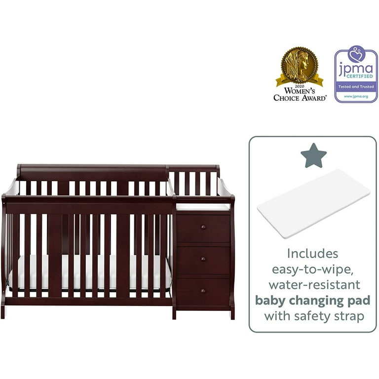 Storkcraft portofino 4 in 1 outlet fixed side convertible crib changer