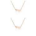 thumbnail image 1 of Guardurnaity Inglés letra doce signo del zodiaco amistad collar Ins joyería cadena cómodo colgante oro rosa sagitario Type3 NO3 Guardurnaity CBP215917, 1 of 6