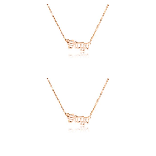 Guardurnaity Inglés letra doce signo del zodiaco amistad collar Ins joyería cadena cómodo colgante oro rosa sagitario Type3 NO3 Guardurnaity CBP215917