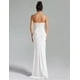 thumbnail image 4 of Vestido largo sin tirantes Bella Barnett con lentejuelas y plumas blancas y perlas, 4 of 5