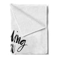 thumbnail image 2 of Love Soft Flannel Fleece Throw Blanket, Ink Brush Hand Lettering Sending You My Heart Modern Calligraphic Design, Cozy Plush for Indoor and Outdoor Use, 50" x 70", Hot Pink Black White, by Ambesonne, 2 of 5