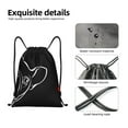 thumbnail image 4 of Saiise French Bulldog Pattern Sports Drawstring Backpack - String Swim Gym Bag with Wet Proof Pocket for Women&Men-Medium, 4 of 6