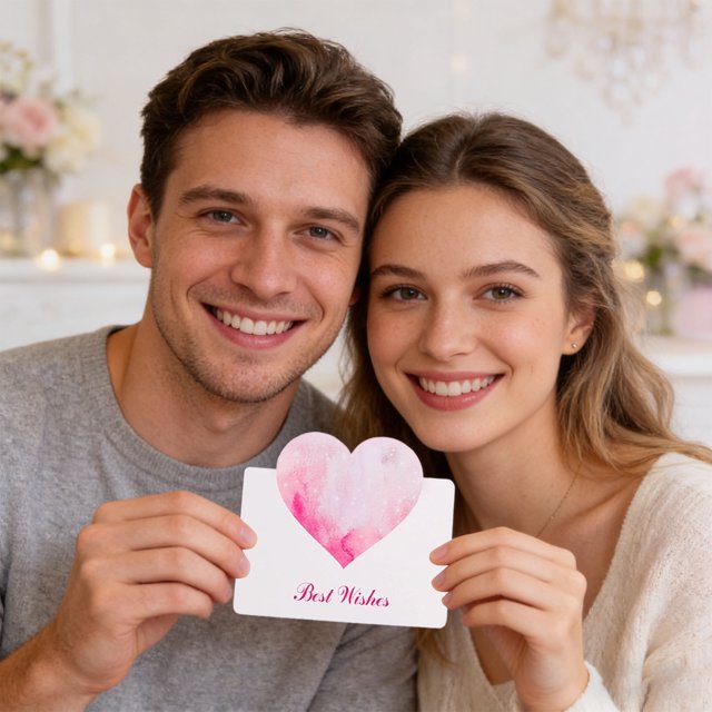 BotaniNest 3D Card Valentine's Day Fresh Card Thank You And Blessing Small Card (10 Per Pack)