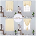 thumbnail image 2 of Tie up Curtains for Windows, Buffalo Check Plaid Gingham Pattern Rod Pocket Adjustable Tie up Shades for Kitchen Windows Cafe Curtains, 42x63inch, Yellow, 2 of 7