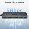 thumbnail image 6 of UGREEN USB 3.0 Hub, 4-Port USB-A Docking Station for Laptop, Desktop, Phone, Tablet , 5Gbps Data Transfer, Plug and Play, 6 of 8