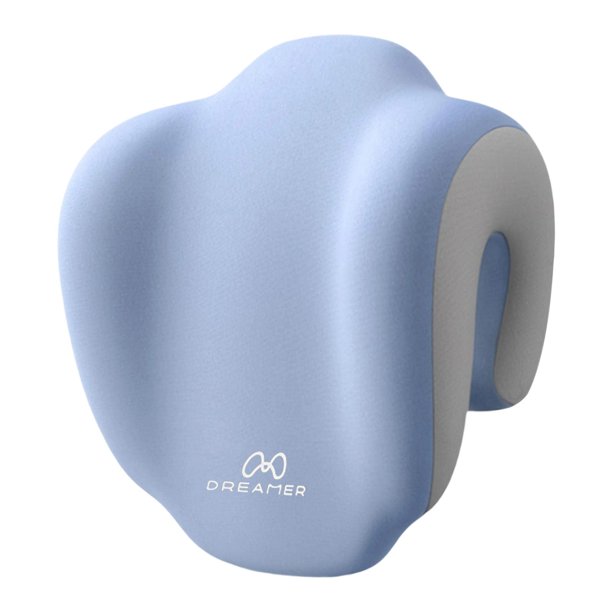 Almohada para Siesta Ergonómica Cojín para Apoyo de Cuello Almohada para Dormir en Oficina Tejido Transpirable Cubierta Lavable Adecuada para Adultos Azul grisáceo