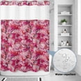 thumbnail image 2 of No Hook Shower Curtain, Cherry Blossom Shower Curtains for Bathroom with See Through Top Window, Spring Watercolor Flowers Modern Abstract Art Waterproof & Washable Bath Curtain 60"x72", 2 of 9