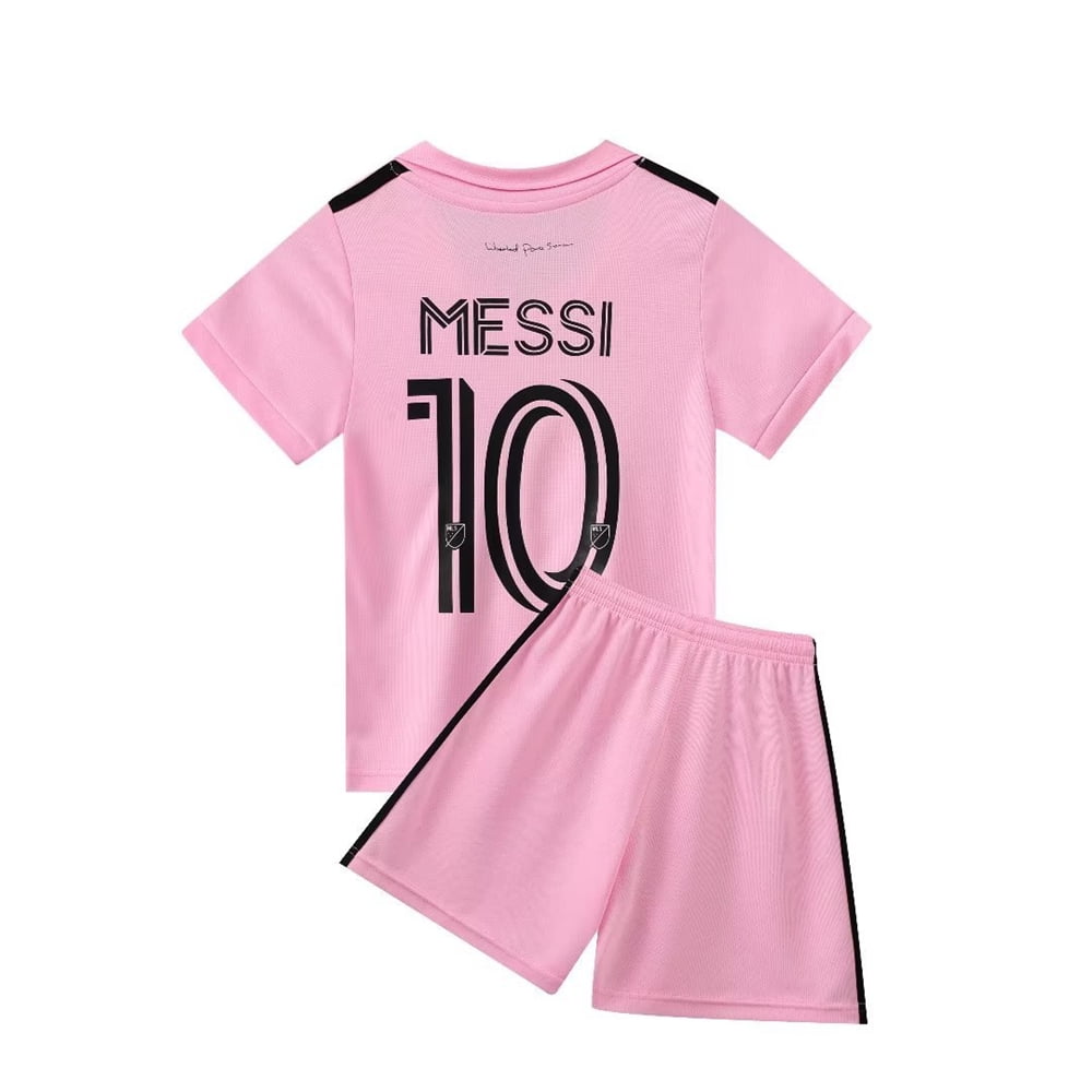 Messi 10 Soccer Jersey Pink Black Uniforms Soccer Wear Kit Inter Miami