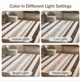 thumbnail image 7 of ODIKA Beige Spotted Cow Bold Striped Bands Abstract Motif Inspired Stain Resistant Low Profile for Dorm Room, Small Living Apartment, 7 of 7