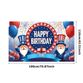 thumbnail image 3 of Patriotic Design Happy Birthday Banner Red Blue White Balloon Decoration Fourth of July Independence Day Celebration for Birthday Party Event Decoration Holiday, 3 of 8