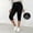 *Black, variant on ClodeEU Women's Faux Denim Capri Pants with Faux Pockets, Casual Cropped Trousers Black,Womens Plus S