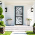 thumbnail image 7 of Grisham Deluxe Steel Security Door,36'' x 80'' Metal Tempered Glass Door Screen Replacement Enter Doors,Storm Door (469 Black), 7 of 7