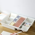 thumbnail image 4 of Methold Organizador de bandeja de basura con cajón deslizante - Fácil organización Compartimentos de diferentes tamaños Altura Carpetas de archivos, 4 of 6