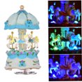 thumbnail image 3 of Music Box Musical Box Windup Music Carousel with Colorful Color Change LED Luminous Light Best Gift Melody-Castle in The Sky, 3 of 6